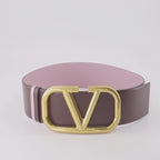 Cinturones Ceinture VLogo réversible Valentino Garavani Marrón Femme
