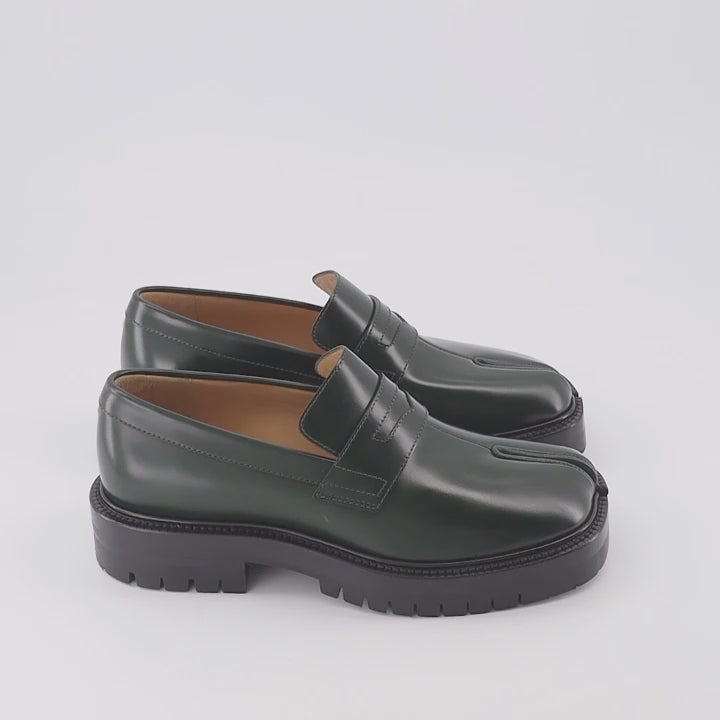 Loafer Mocassins Tabi Maison Margiela Grün Femme