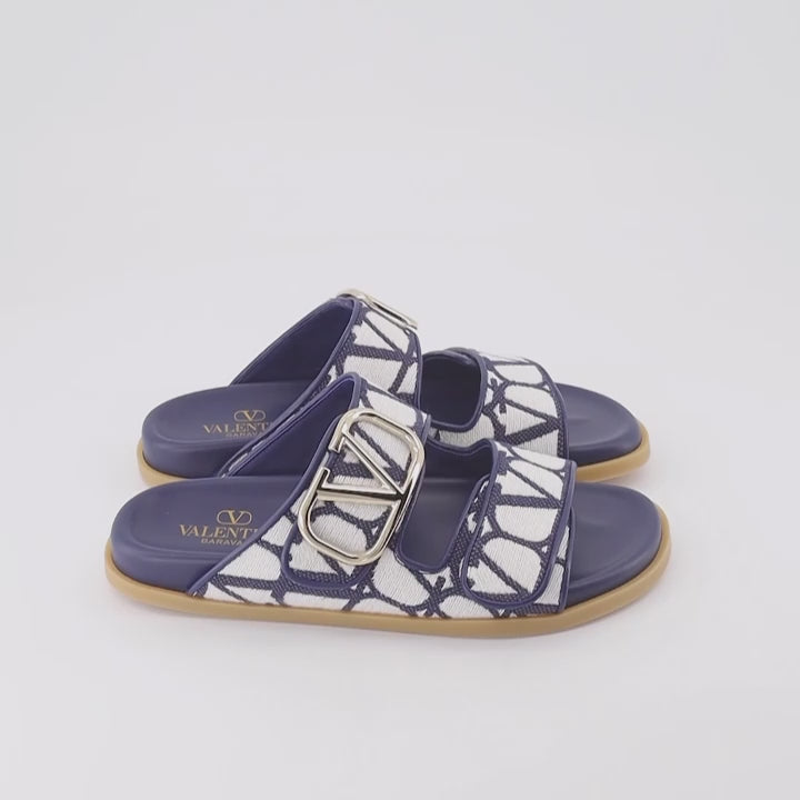 Zapatos abiertos Sandales Iconographe Valentino Garavani Azul Femme