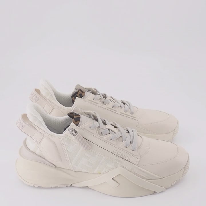 Tênis Baskets Fendi Flow Fendi Bege Homme