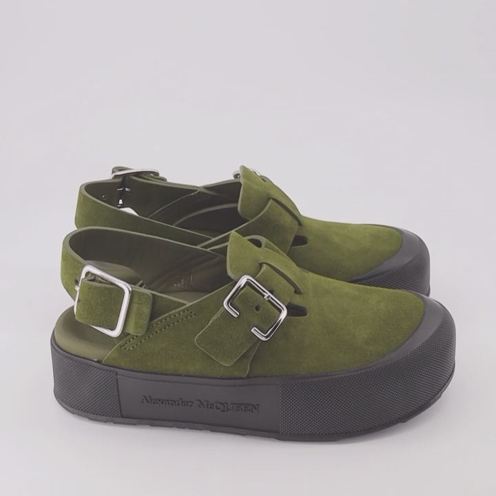 Sapatos abertos Sandales compensées Alexander McQueen Verde Homme