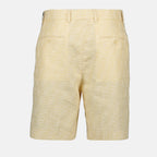 Shorts Linen Shorts Fendi Yellow Homme
