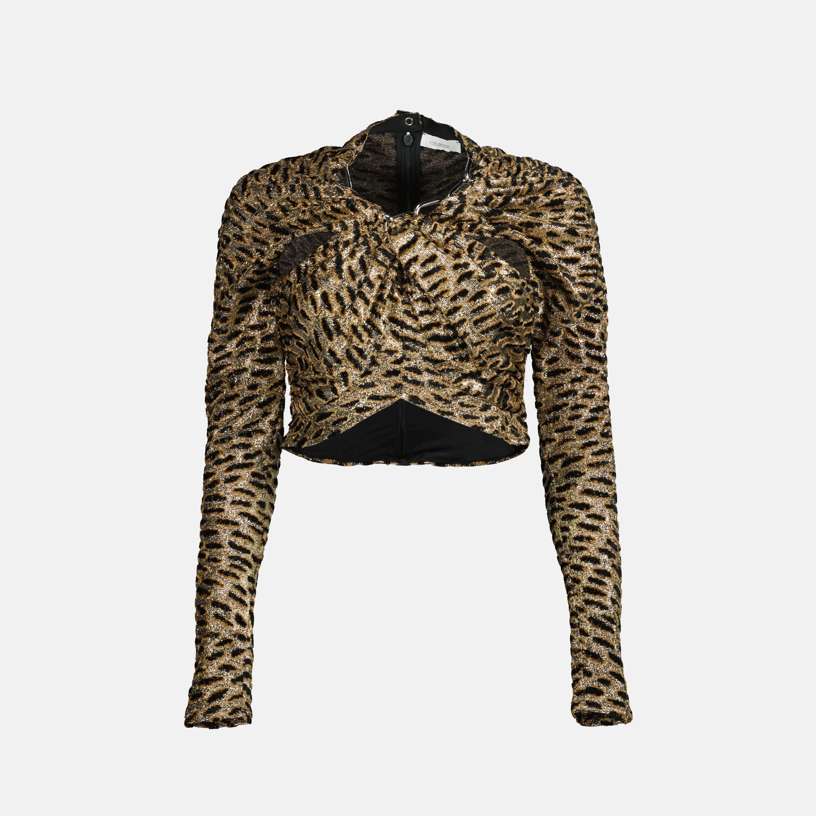 top lurex imprimé leopard rabanne