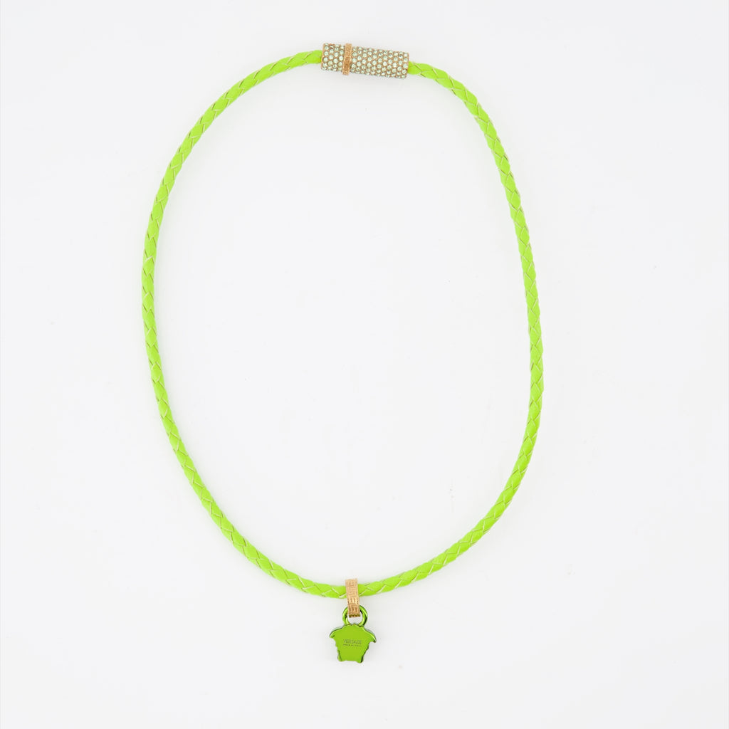 Bijoux Collier Medusa Versace Vert Femme