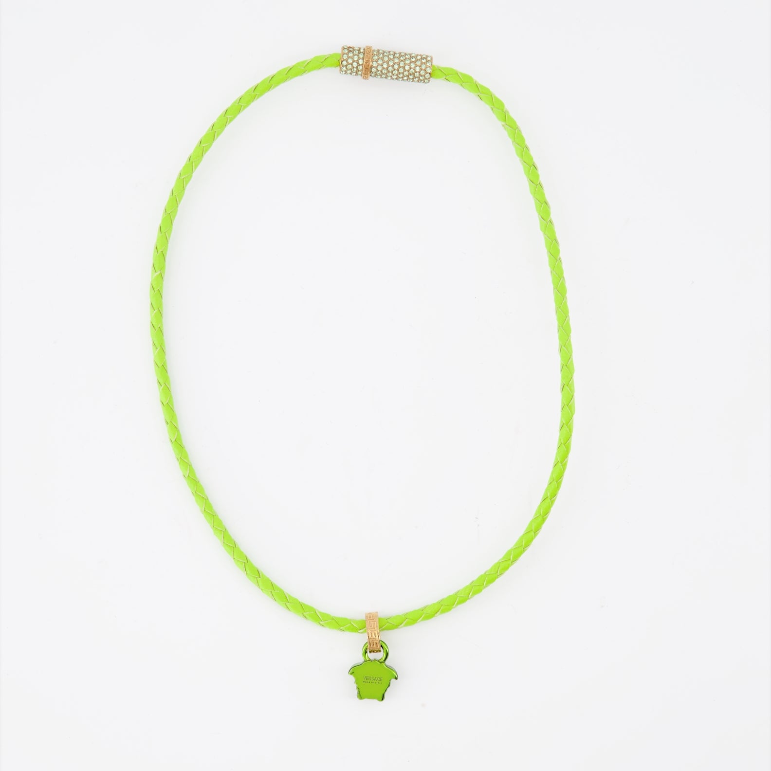 Bijoux Collier Medusa Versace Vert Femme