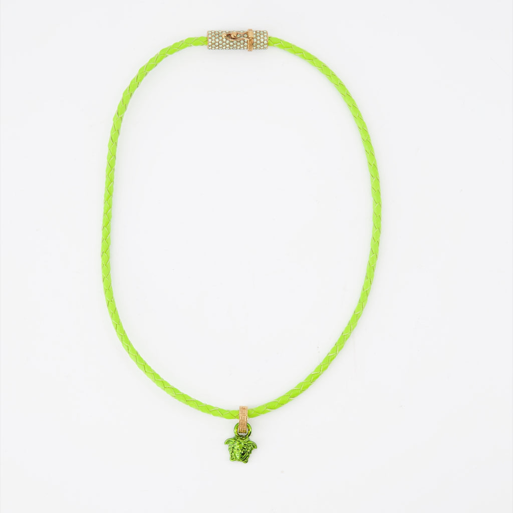 Bijoux Collier Medusa Versace Vert Femme