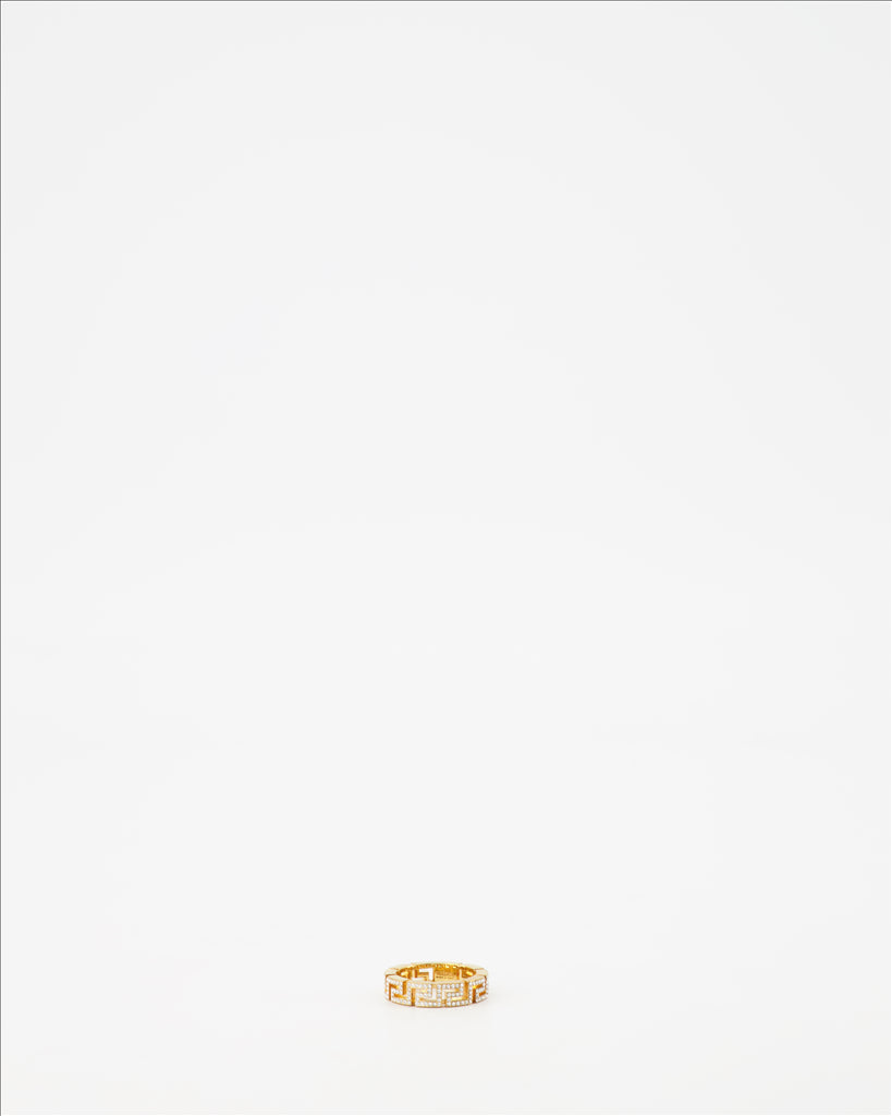 Bijoux Bague Greca Versace Doré Femme