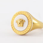 Gioielli Anello Medusa Versace Bianco Homme