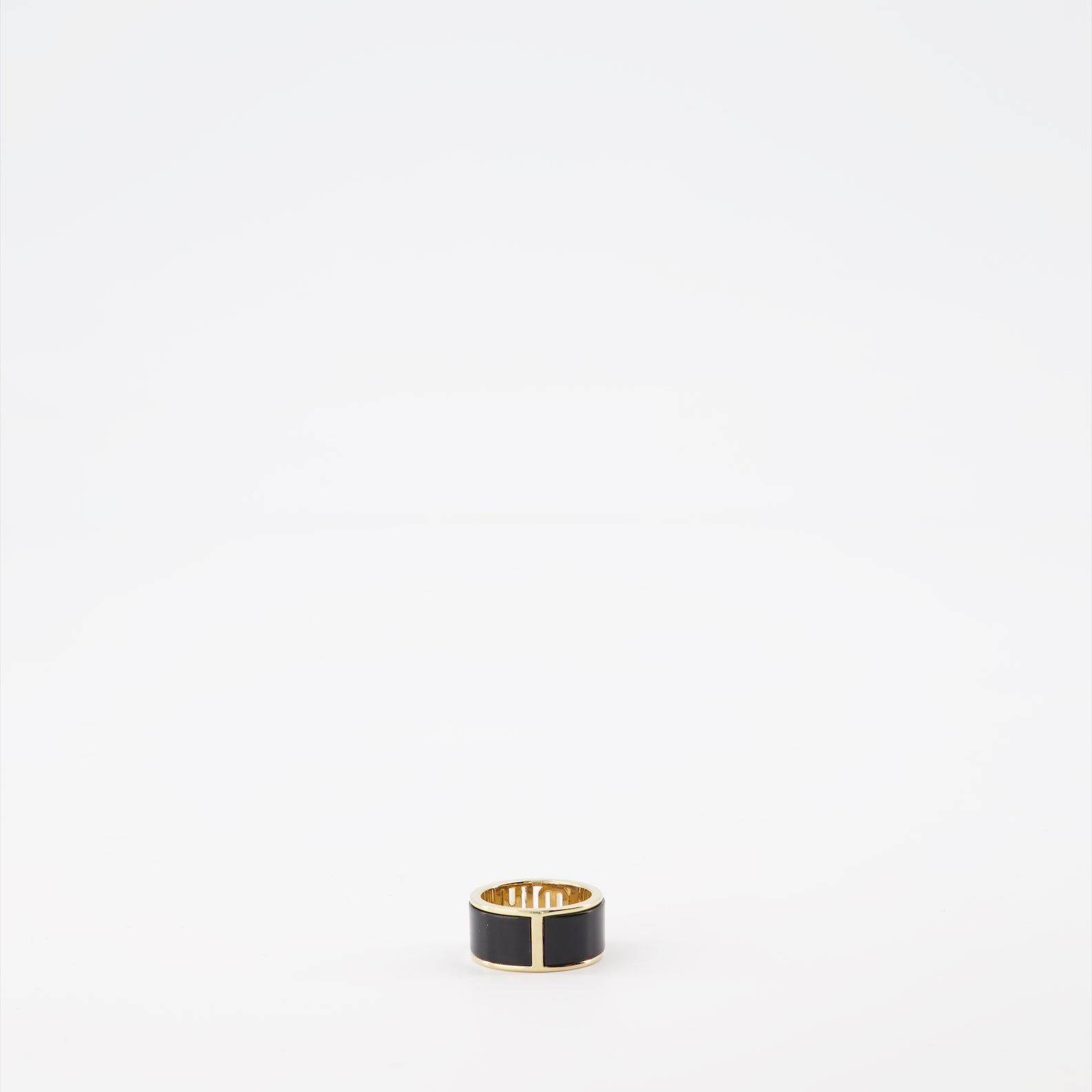 Bijoux Bague à logo Miu Miu Noir Femme
