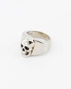 Bijoux Bague Skull Alexander McQueen Argenté Homme