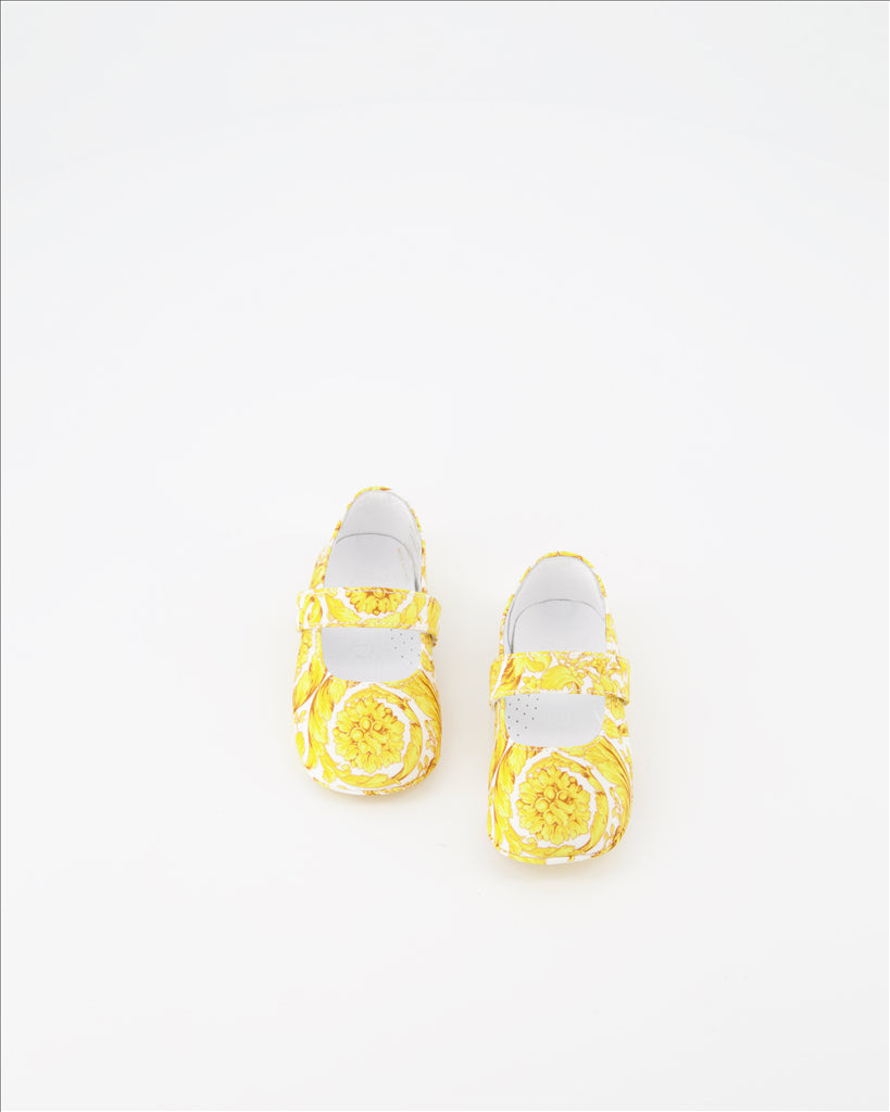 Chaussures Ballerines Barocco Versace Doré Enfants