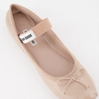 Zapatos planos Ballerines en cuir Miu Miu Beige Femme