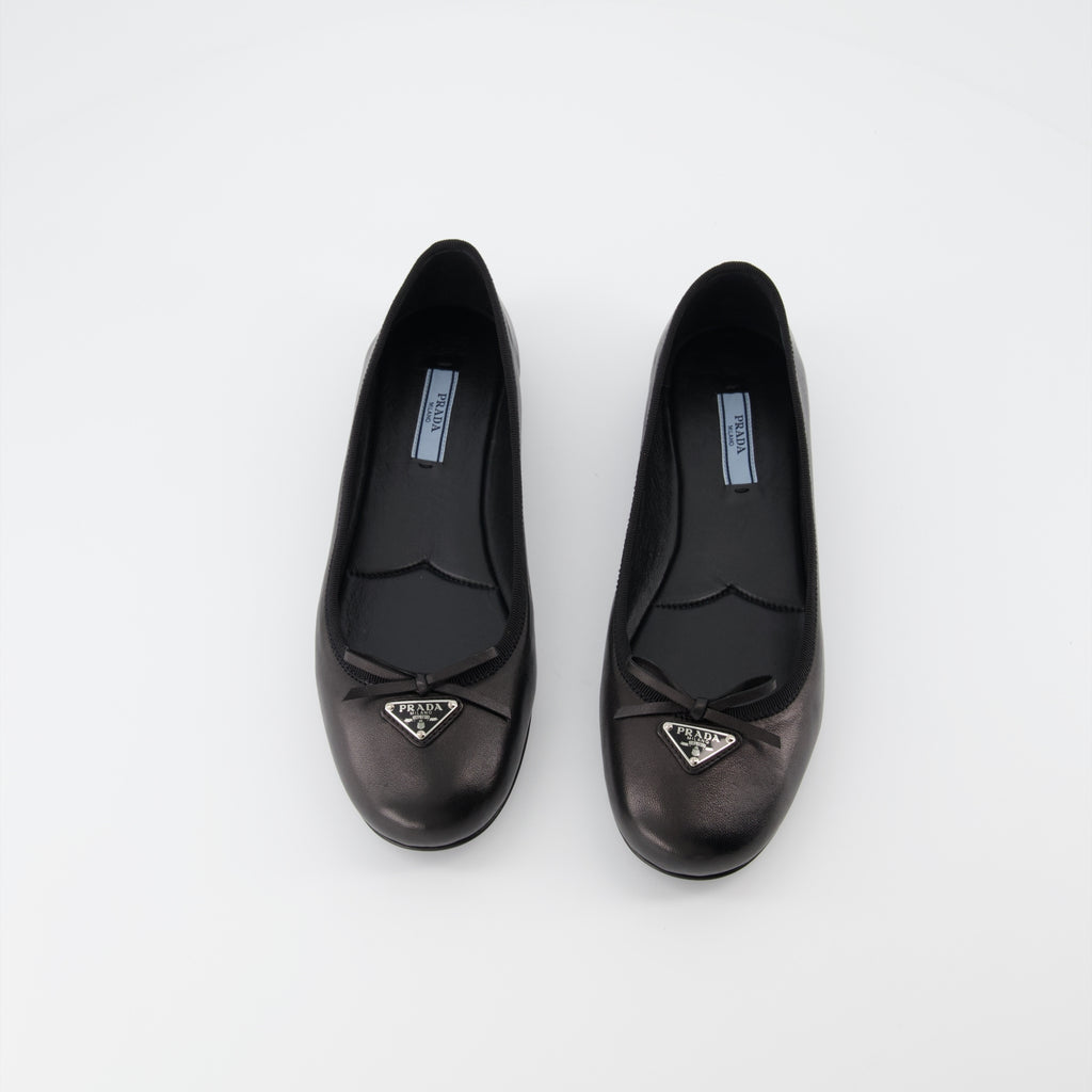 フラットシューズ ナッパ バレリーナ Prada 黒 女性