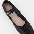 플랫 슈즈 Ballerines en soie Miu Miu 검은색 Femme