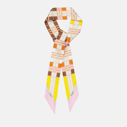 Abstract Check Scarf