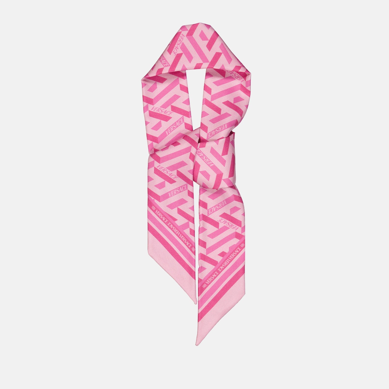 Lenços e luvas Bandeau La Greca Versace Rosa Femme