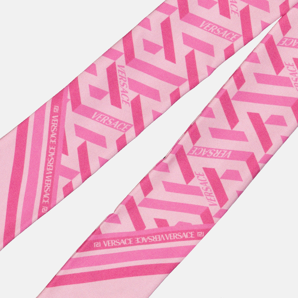 Lenços e luvas Bandeau La Greca Versace Rosa Femme