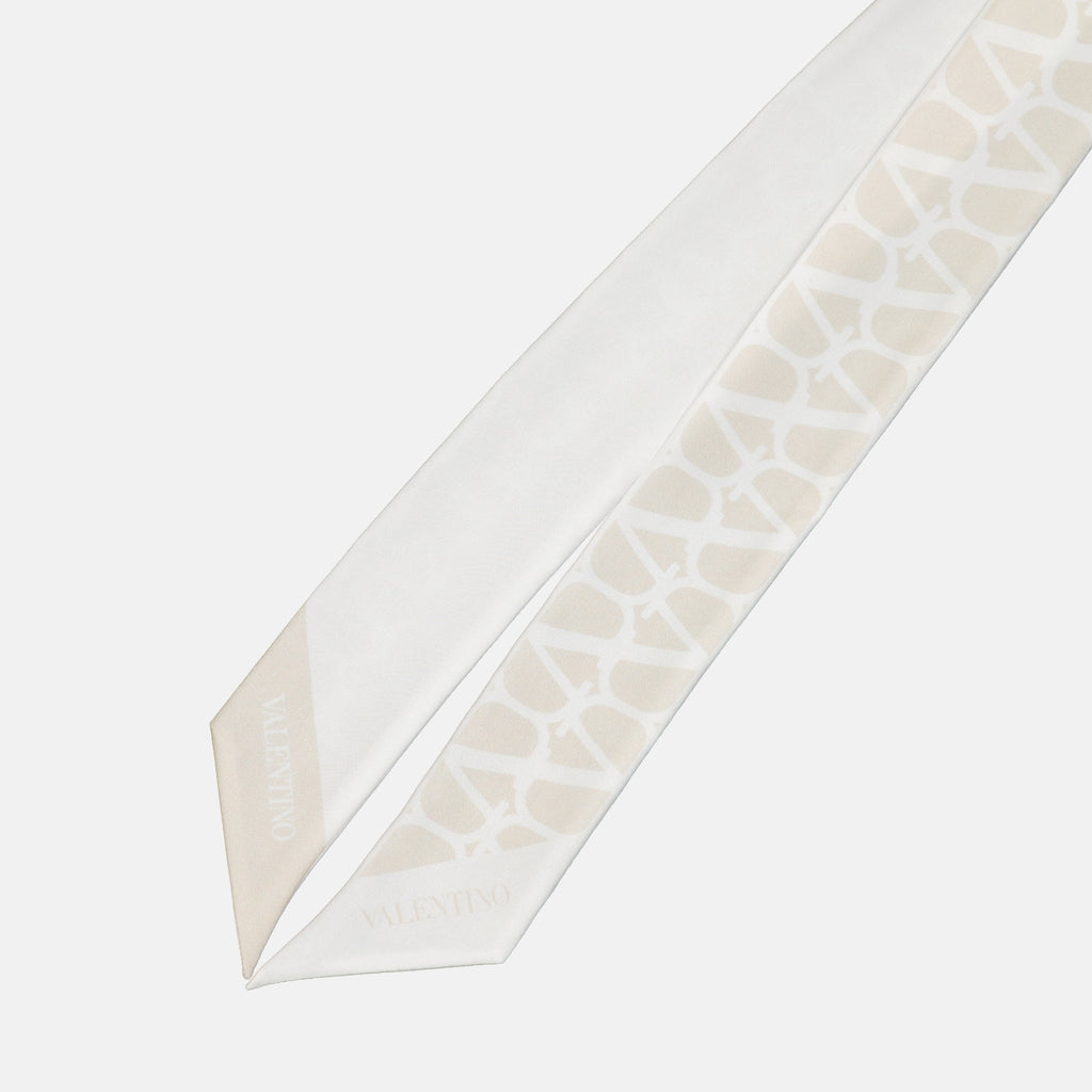 Lenços e luvas Bandeau VLogo en soie Valentino Garavani Bege Femme