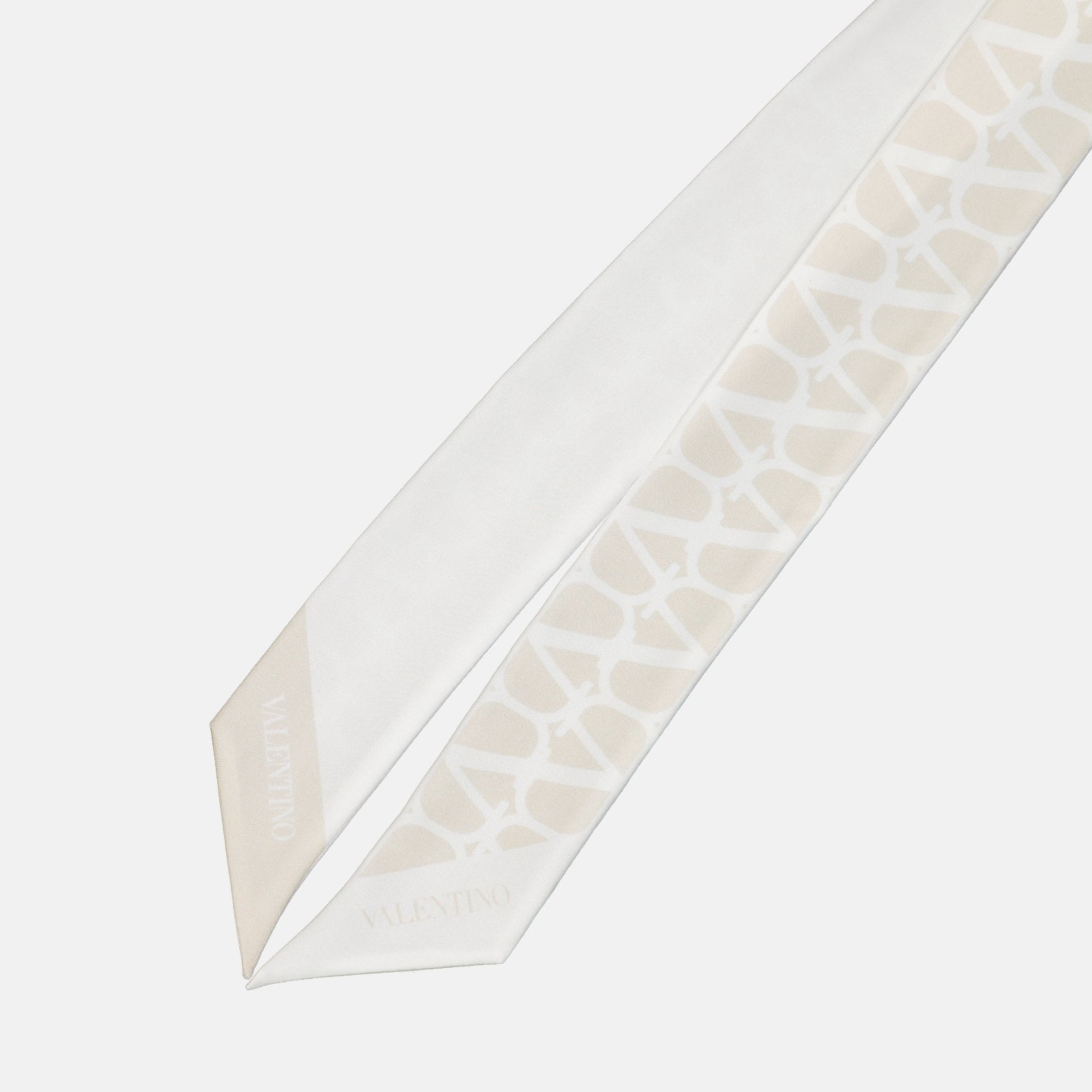 Lenços e luvas Bandeau VLogo en soie Valentino Garavani Bege Femme
