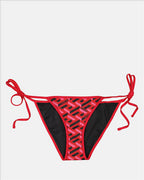Beachwear Greca Bikini Bottom Versace Red Women