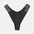 Moda de playa Bas de bikini Greca Versace Negro Femme