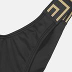 Moda de playa Bas de bikini Greca Versace Negro Femme