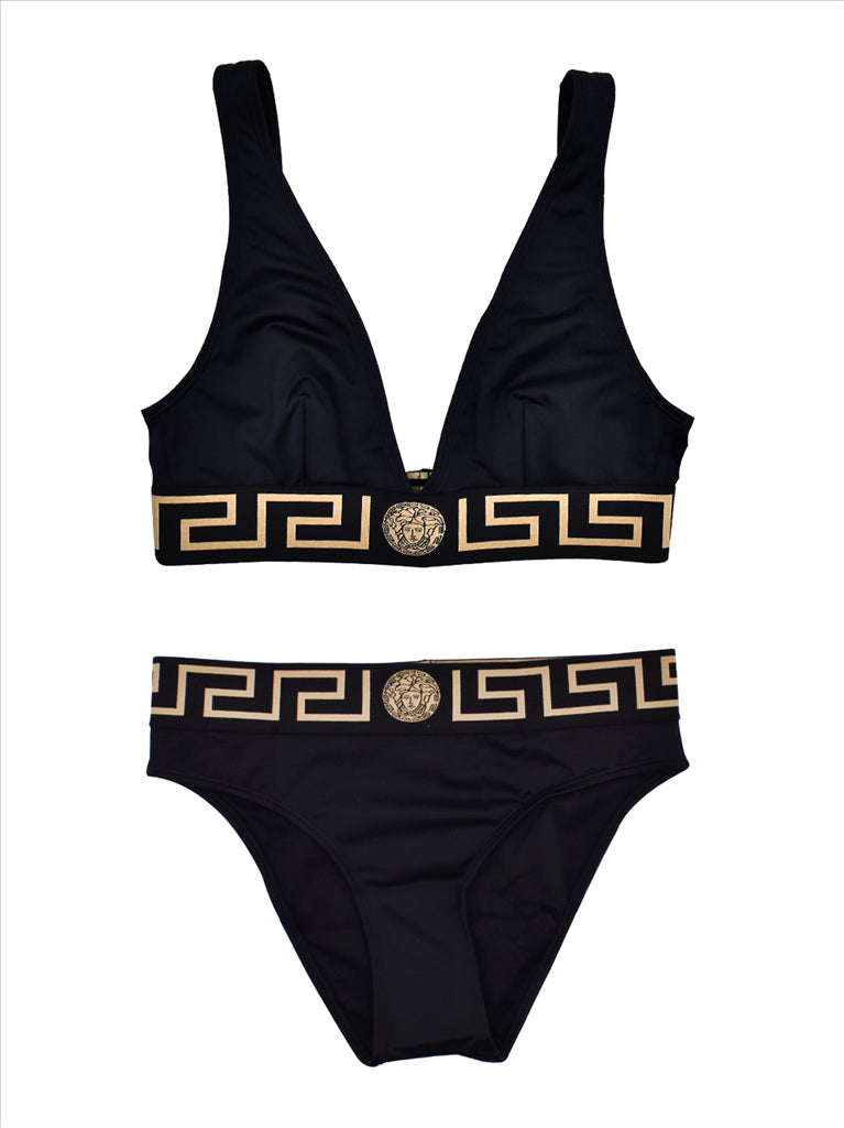 Strandmode Bikini Bottom Versace Schwarz Femme