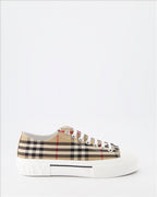 Chaussures de ville Baskets à carreaux Burberry Beige Homme