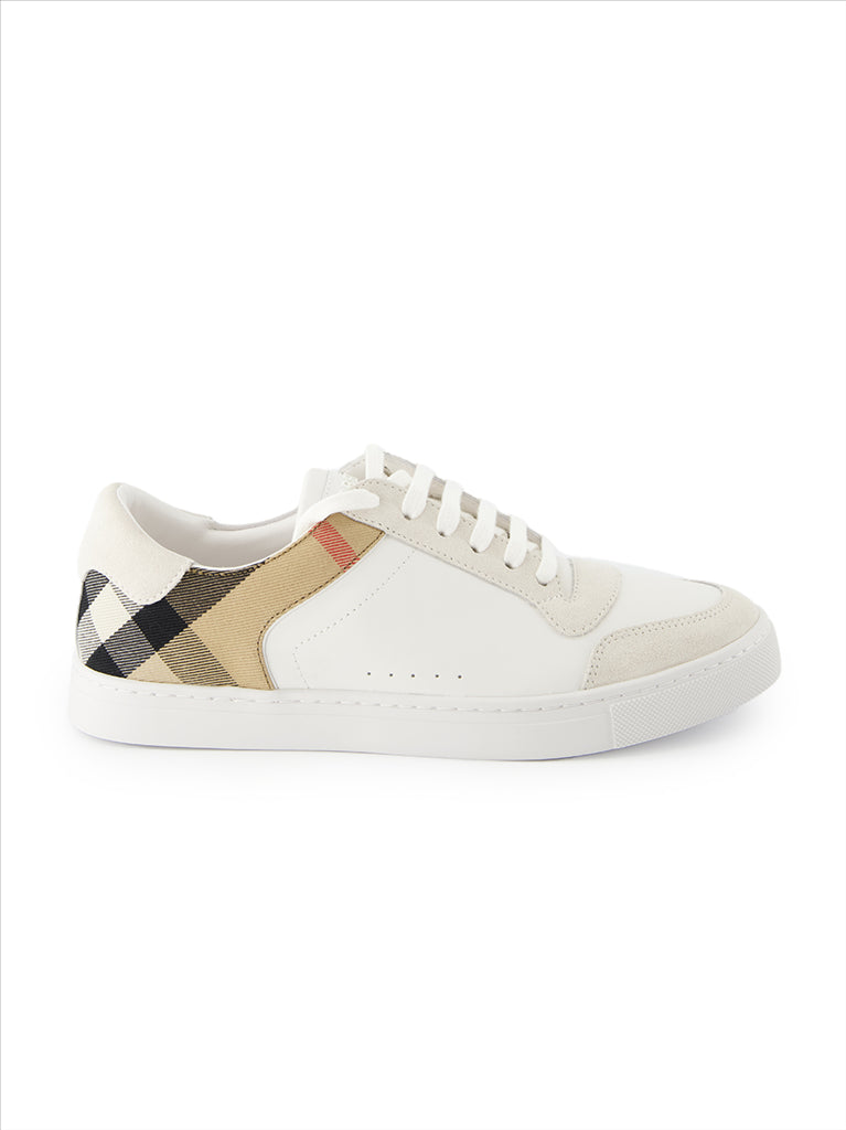 Sneaker Baskets à carreaux Burberry Blanco Homme