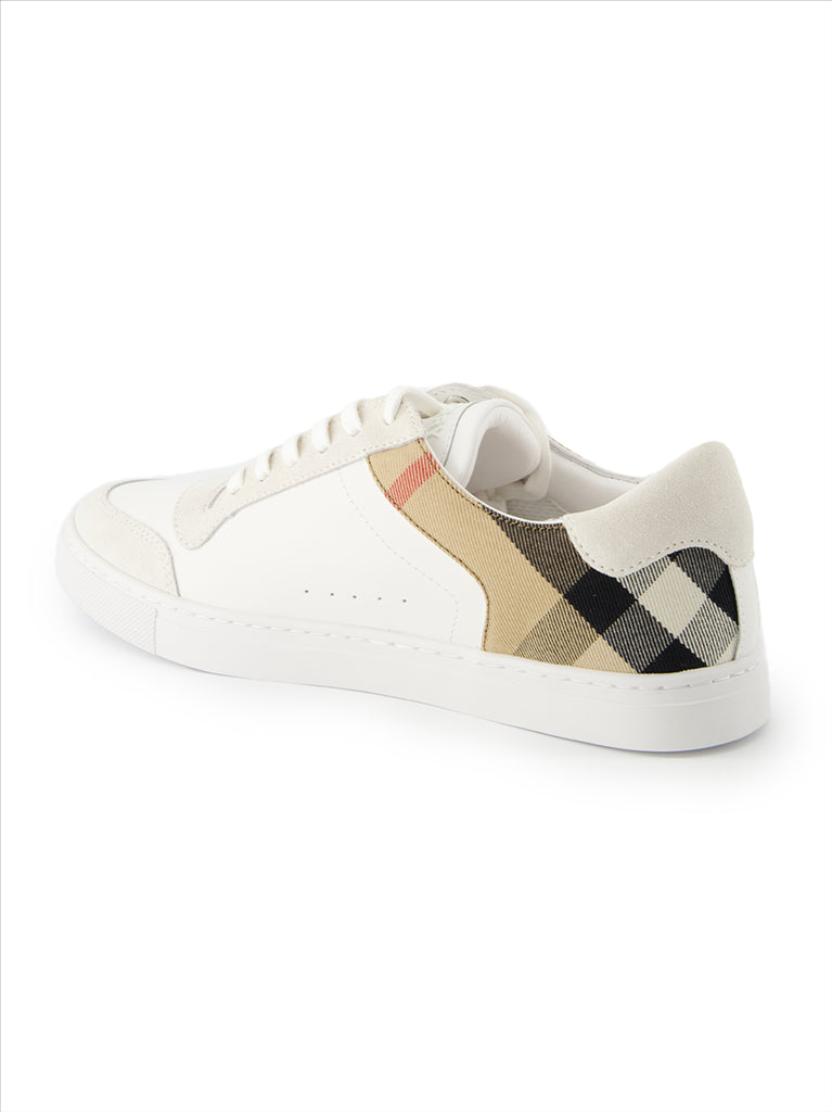 Sneaker Baskets à carreaux Burberry Blanco Homme