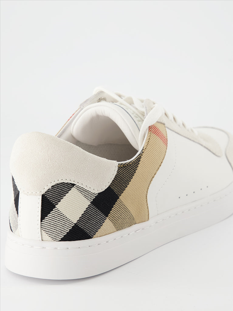 Sneaker Baskets à carreaux Burberry Blanco Homme