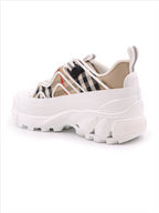 Sneakers Baskets à carreaux Burberry Beige Femme