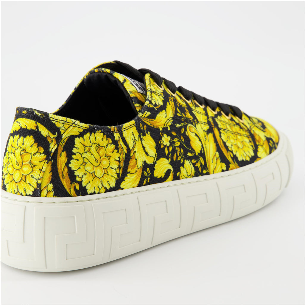 Baskets Baskets Barocco Versace Jaune Homme