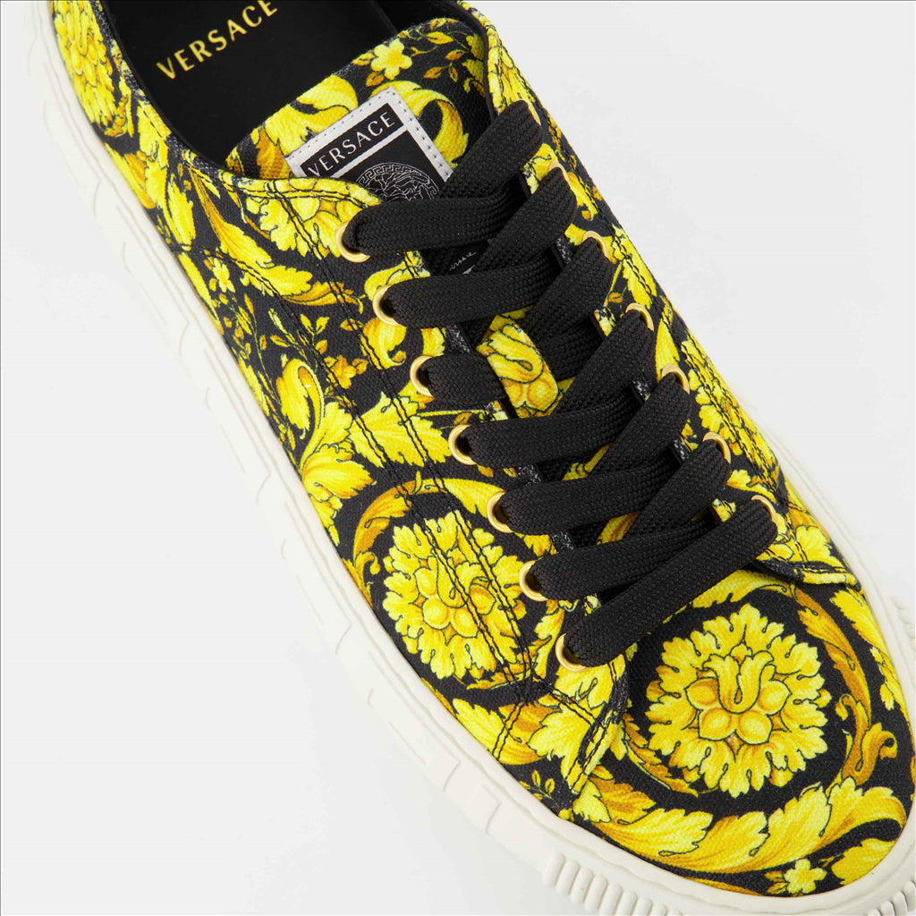 Baskets Baskets Barocco Versace Jaune Homme