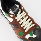 Sneaker Camouflage Rockrunner Sneakers Valentino Garavani Grün Homme