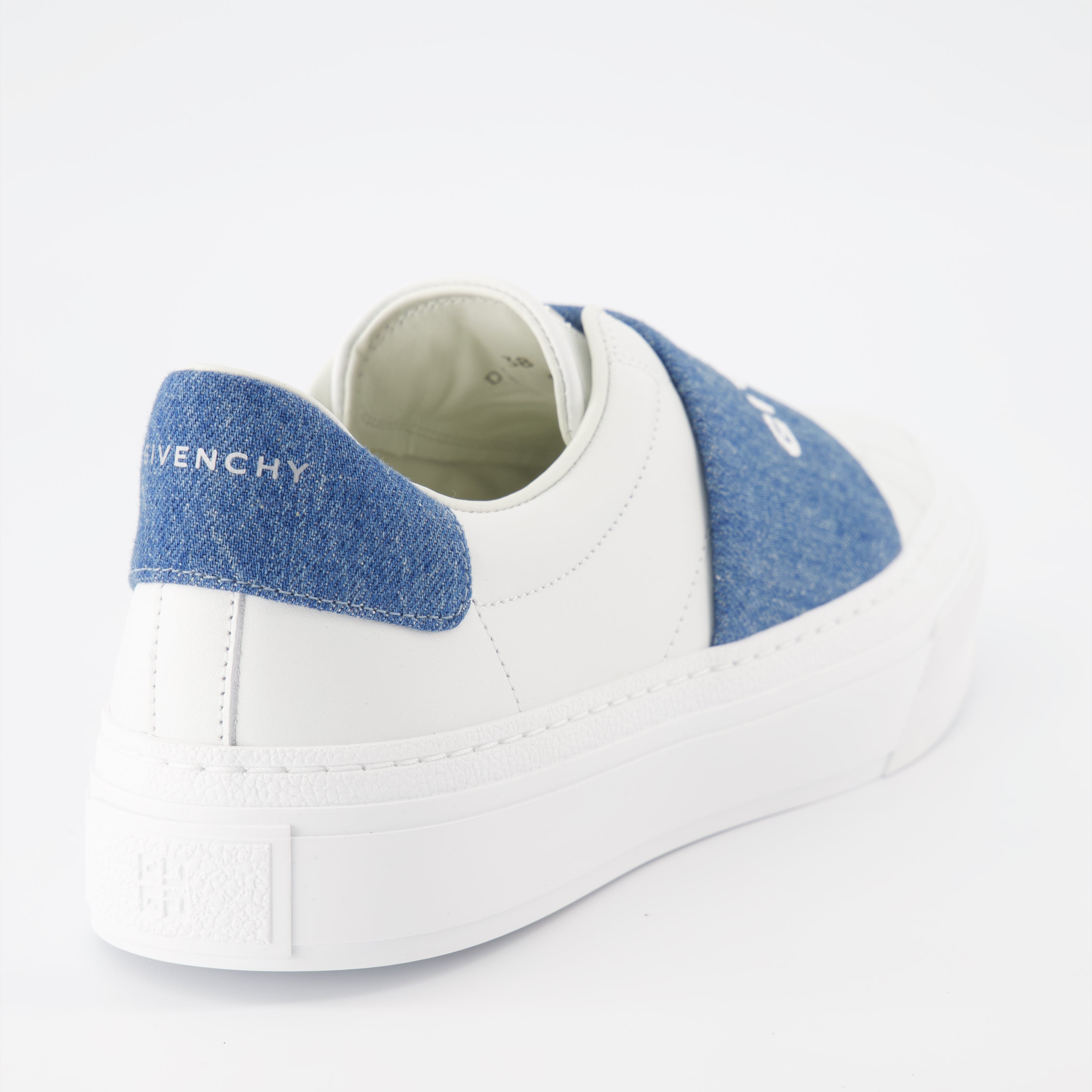 Baskets City Sport à bande denim