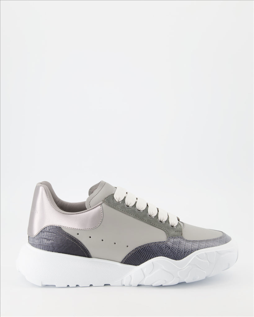 Sneaker Baskets Court Trainer Alexander McQueen Grau Homme