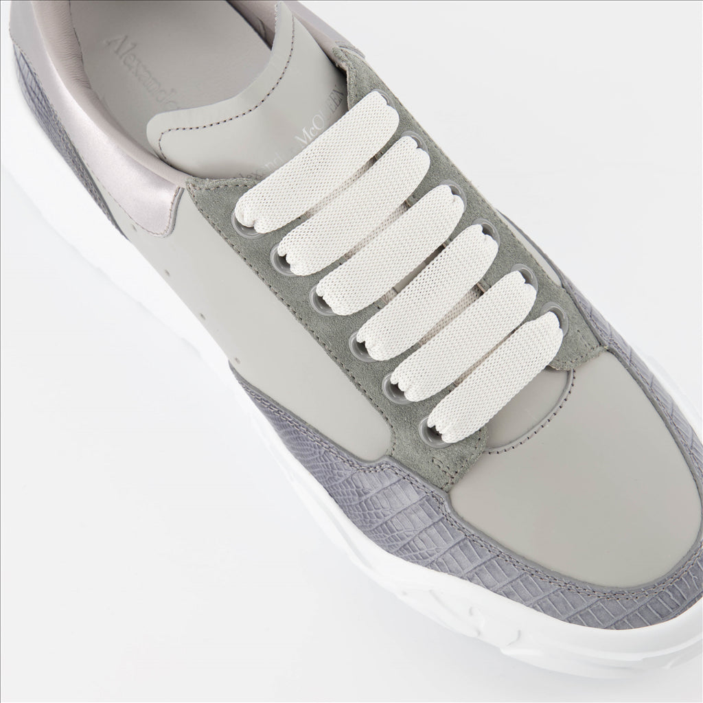 Sneaker Baskets Court Trainer Alexander McQueen Gris Homme