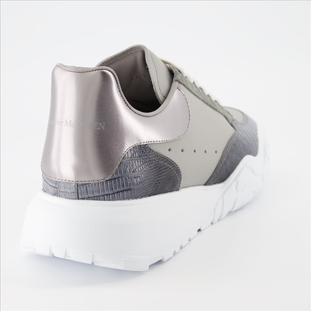 Sneaker Baskets Court Trainer Alexander McQueen Gris Homme