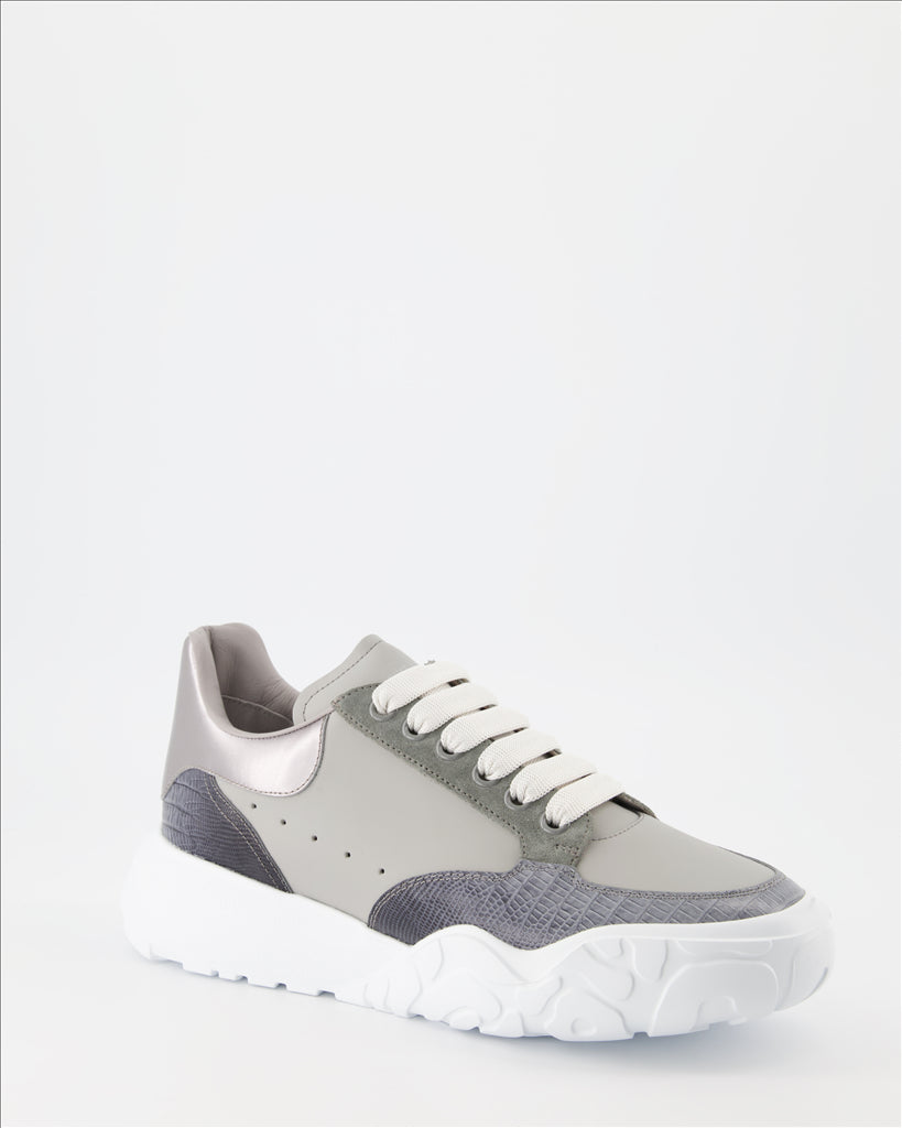 Sneaker Baskets Court Trainer Alexander McQueen Gris Homme