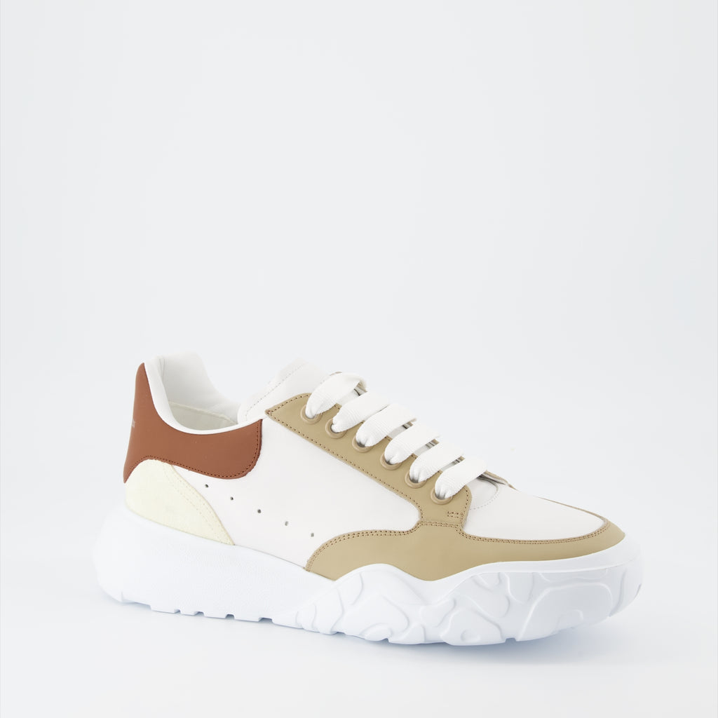 Sneaker Baskets Court Trainer Alexander McQueen Beige Homme