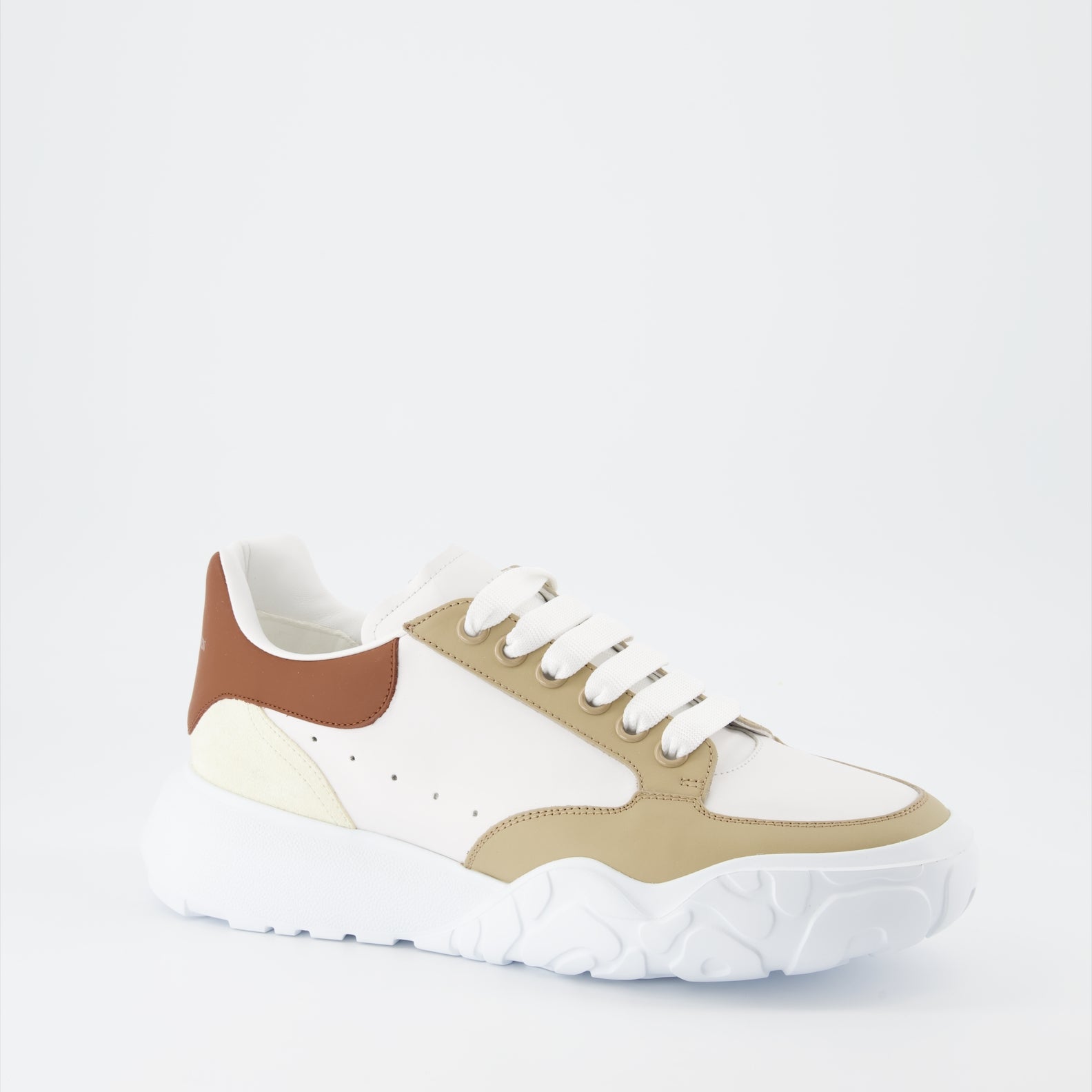 Sneaker Baskets Court Trainer Alexander McQueen Beige Homme