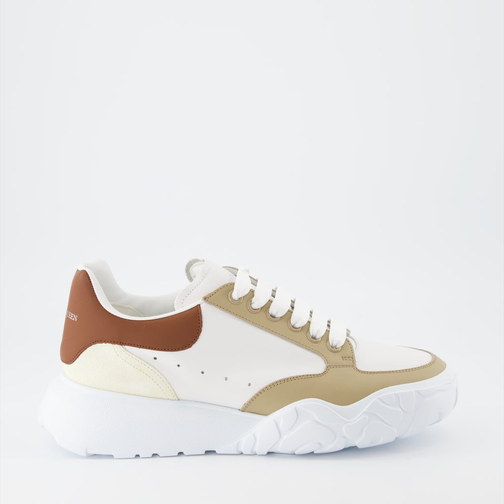 Sneaker Baskets Court Trainer Alexander McQueen Beige Homme