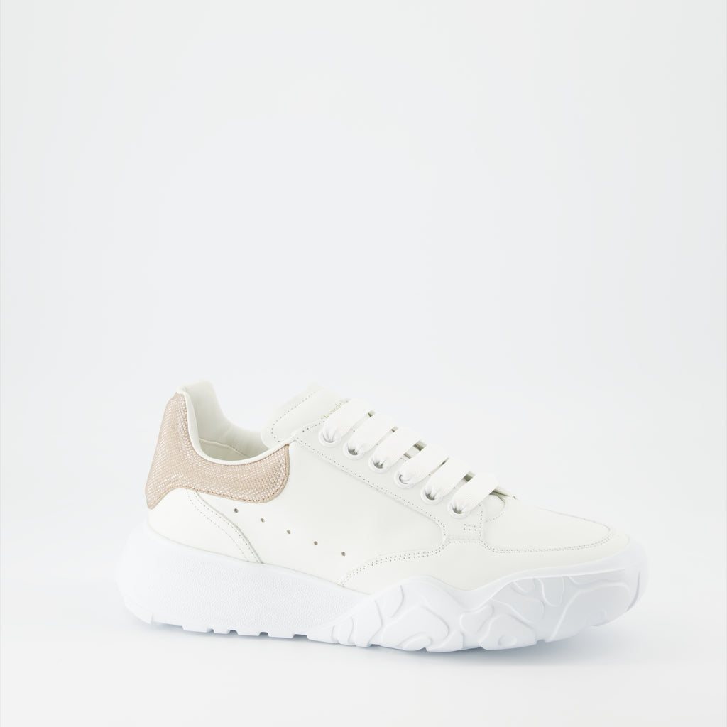 Sneaker Baskets Court Trainer Alexander McQueen Beige Femme