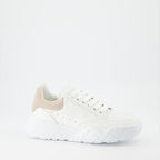 Sneaker Baskets Court Trainer Alexander McQueen Beige Femme
