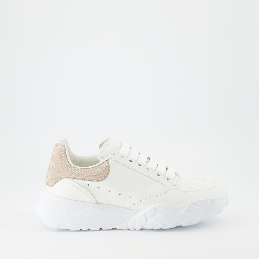 Sneaker Baskets Court Trainer Alexander McQueen Beige Femme