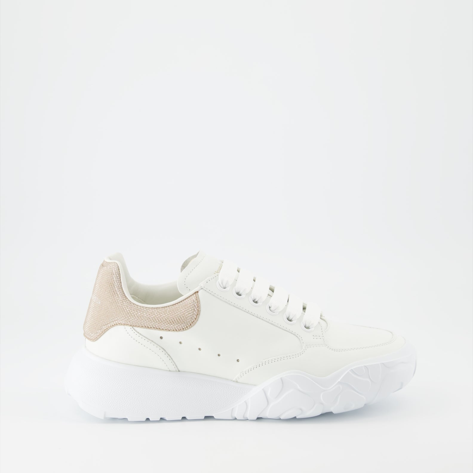 Sneaker Baskets Court Trainer Alexander McQueen Beige Femme