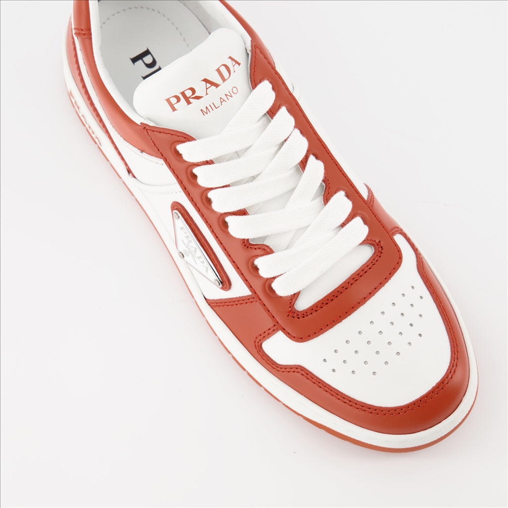 Sneaker Baskets Downtown Prada Rot Femme