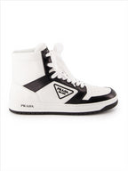 Sneaker Baskets en cuir Prada Weiß Femme