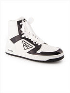 Sneaker Baskets en cuir Prada Weiß Femme